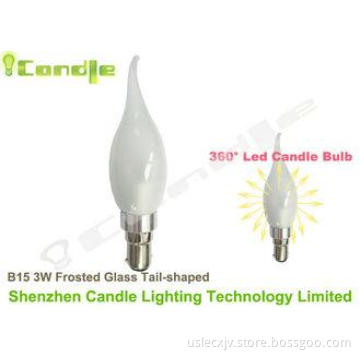 High Brightness Epistar Chip B15 LED Candle Light Bulb 3wat